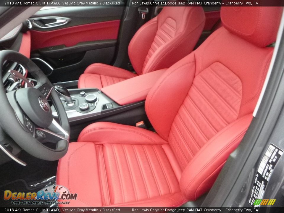 Front Seat of 2018 Alfa Romeo Giulia Ti AWD Photo #20