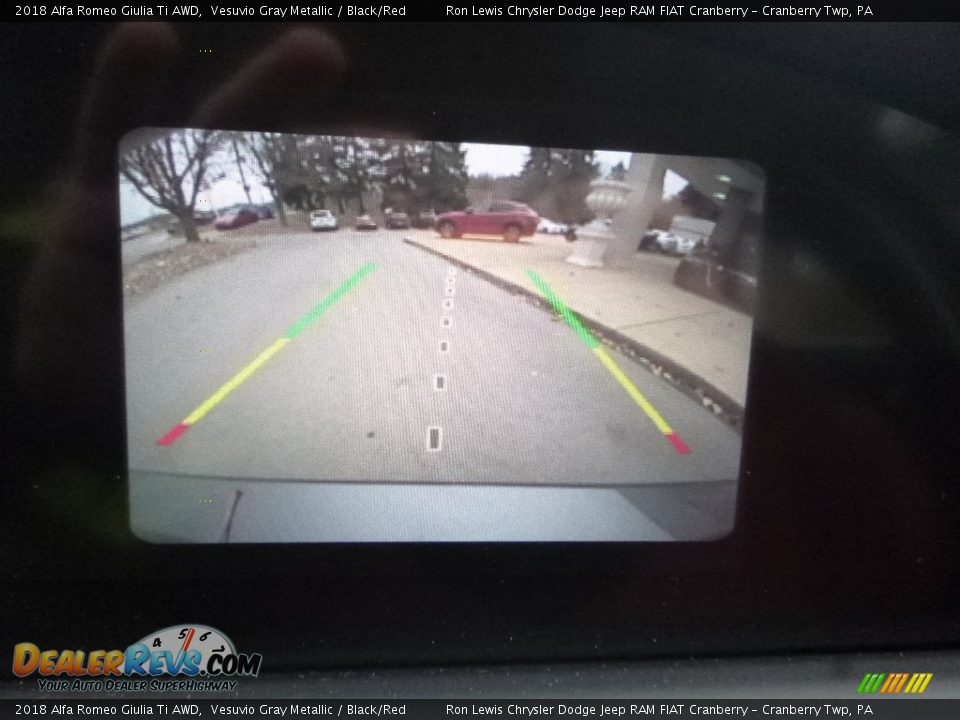 2018 Alfa Romeo Giulia Ti AWD Vesuvio Gray Metallic / Black/Red Photo #27
