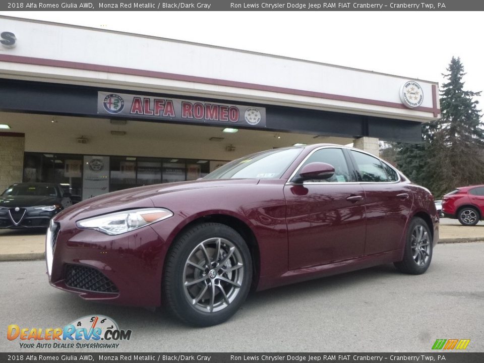 2018 Alfa Romeo Giulia AWD Monza Red Metallic / Black/Dark Gray Photo #2
