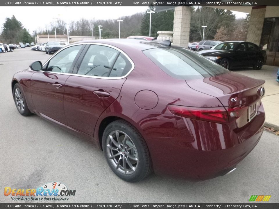 2018 Alfa Romeo Giulia AWD Monza Red Metallic / Black/Dark Gray Photo #4