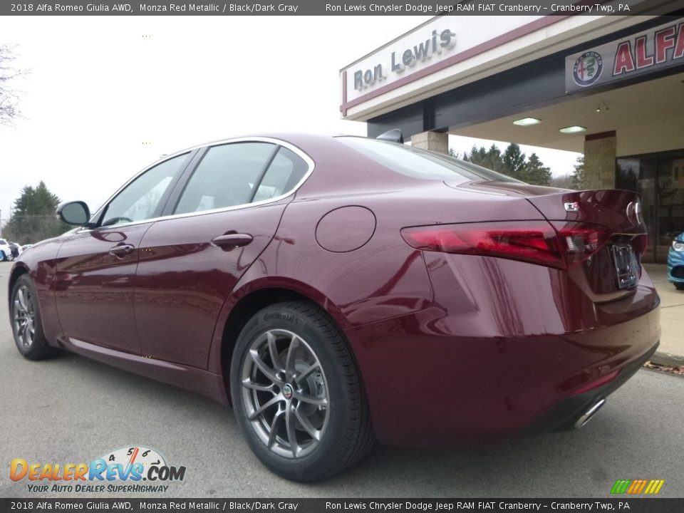 2018 Alfa Romeo Giulia AWD Monza Red Metallic / Black/Dark Gray Photo #5