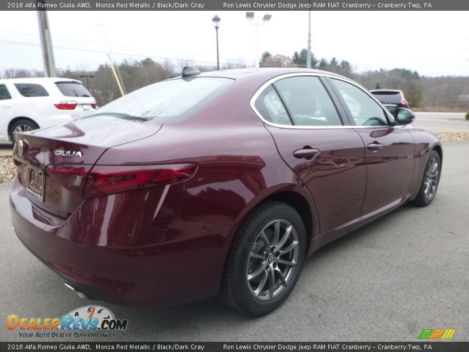 2018 Alfa Romeo Giulia AWD Monza Red Metallic / Black/Dark Gray Photo #7