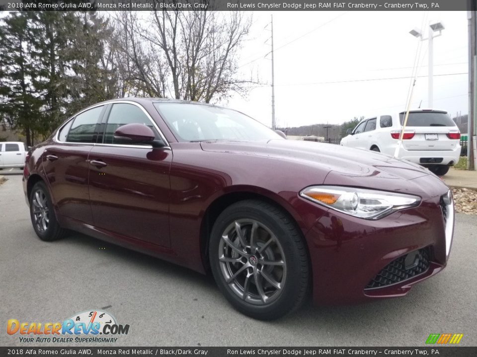 2018 Alfa Romeo Giulia AWD Monza Red Metallic / Black/Dark Gray Photo #11