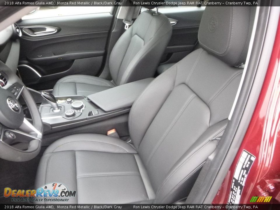 Front Seat of 2018 Alfa Romeo Giulia AWD Photo #21