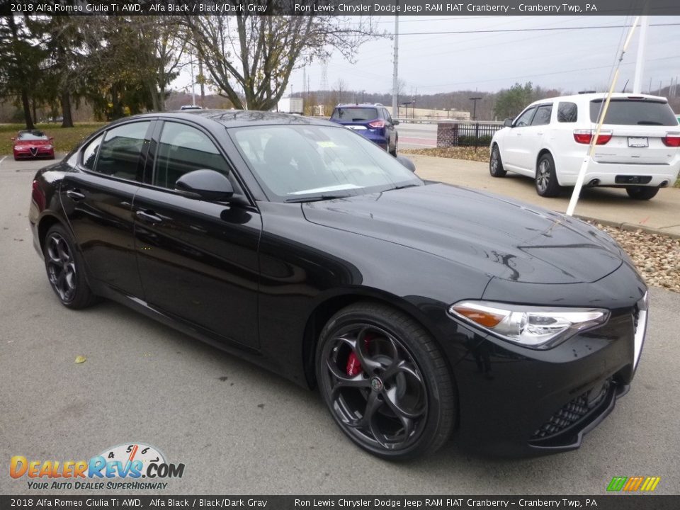 Front 3/4 View of 2018 Alfa Romeo Giulia Ti AWD Photo #9