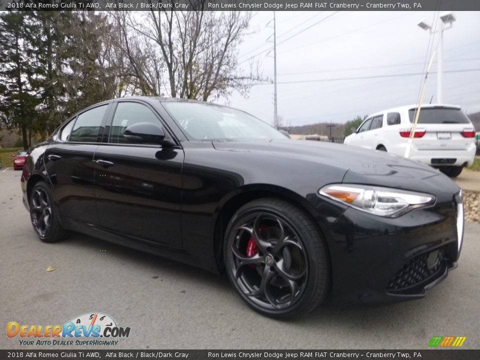 2018 Alfa Romeo Giulia Ti AWD Alfa Black / Black/Dark Gray Photo #10