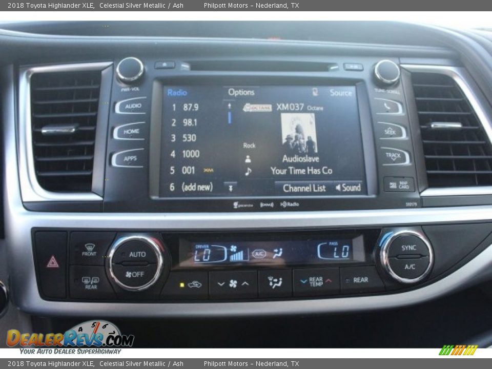 2018 Toyota Highlander XLE Celestial Silver Metallic / Ash Photo #14