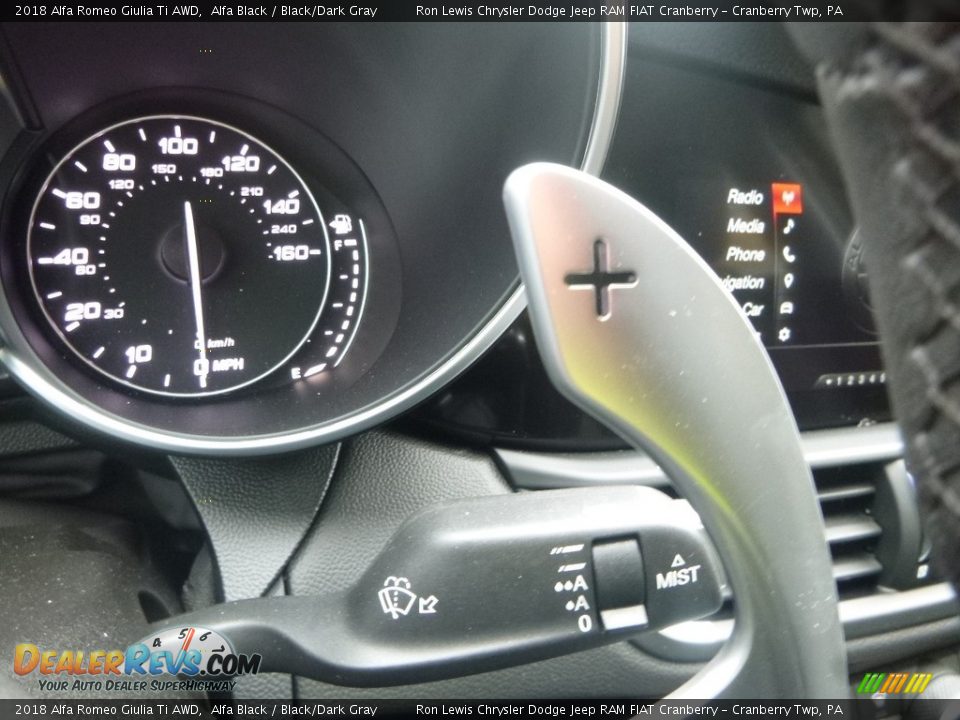 2018 Alfa Romeo Giulia Ti AWD Alfa Black / Black/Dark Gray Photo #24