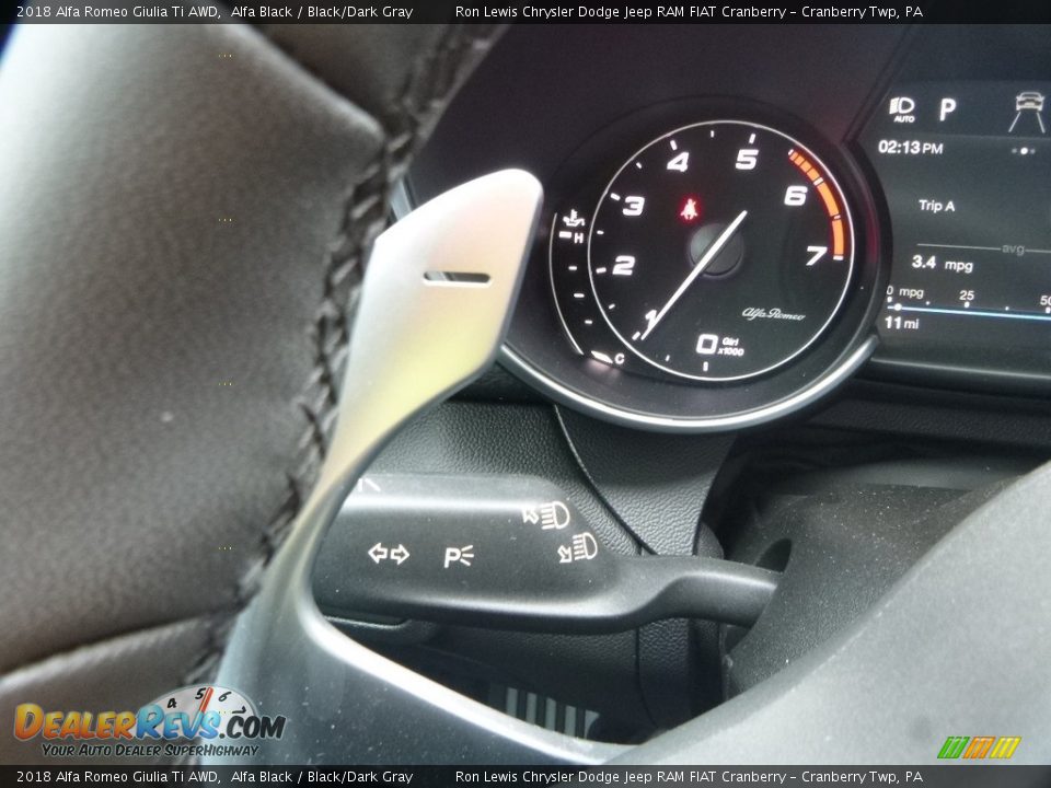 2018 Alfa Romeo Giulia Ti AWD Alfa Black / Black/Dark Gray Photo #25