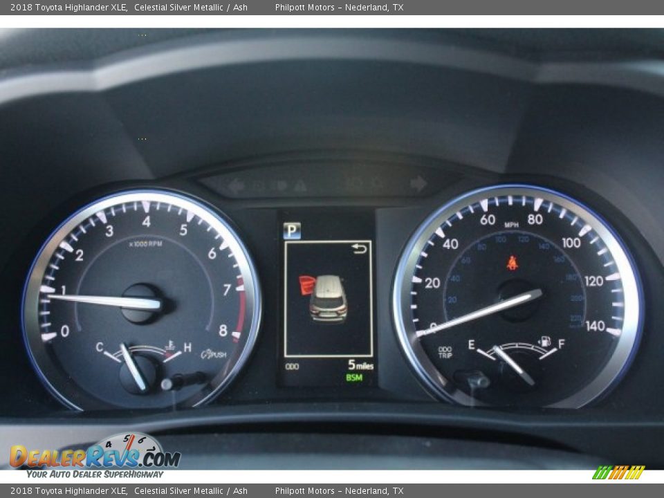 2018 Toyota Highlander XLE Celestial Silver Metallic / Ash Photo #20