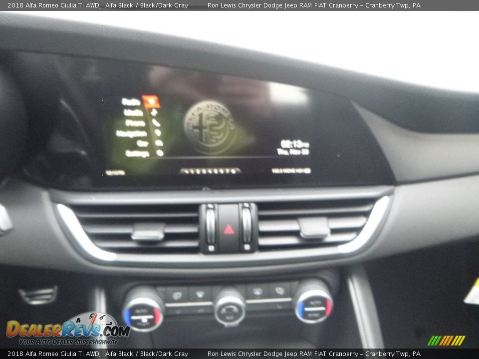 2018 Alfa Romeo Giulia Ti AWD Alfa Black / Black/Dark Gray Photo #27