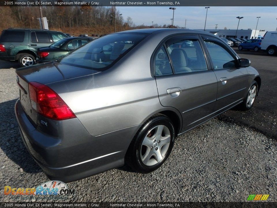 2005 Honda Civic EX Sedan Magnesium Metallic / Gray Photo #4