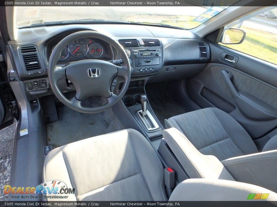2005 Honda Civic EX Sedan Magnesium Metallic / Gray Photo #10