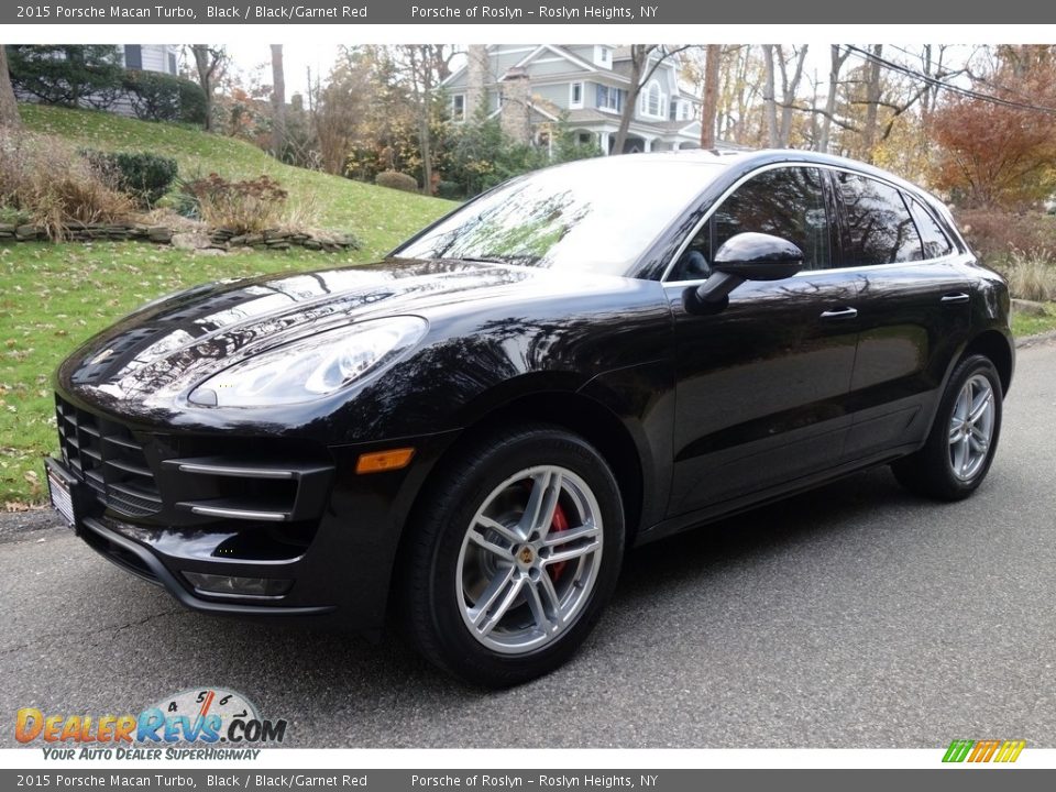 2015 Porsche Macan Turbo Black / Black/Garnet Red Photo #1