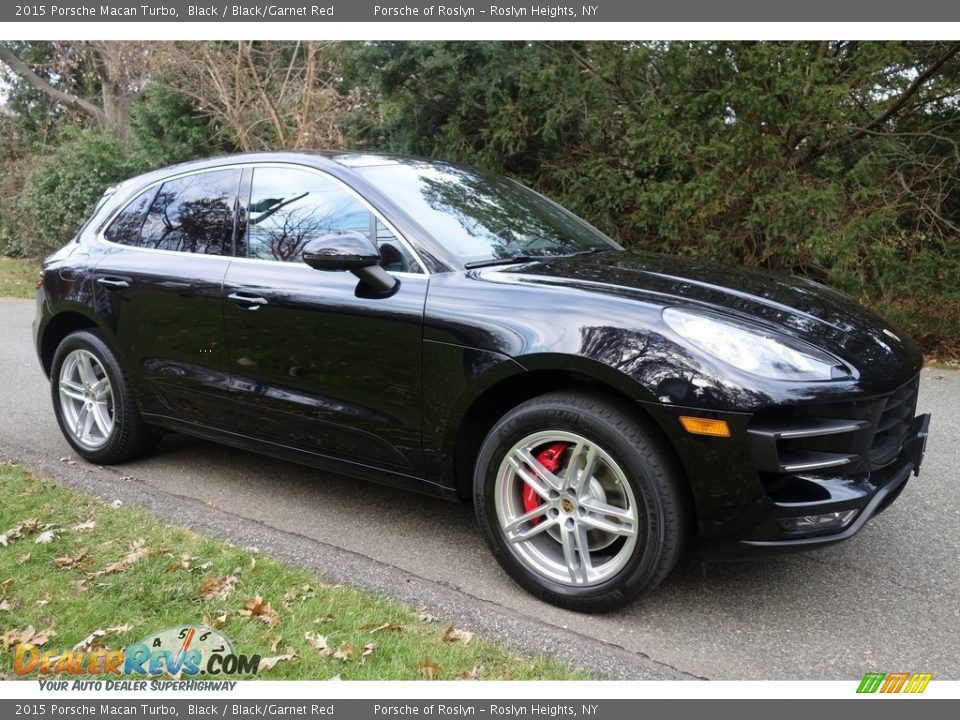 2015 Porsche Macan Turbo Black / Black/Garnet Red Photo #8