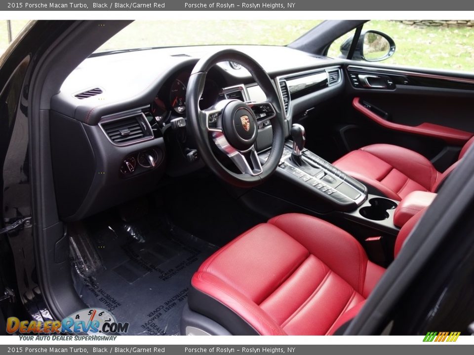 2015 Porsche Macan Turbo Black / Black/Garnet Red Photo #10