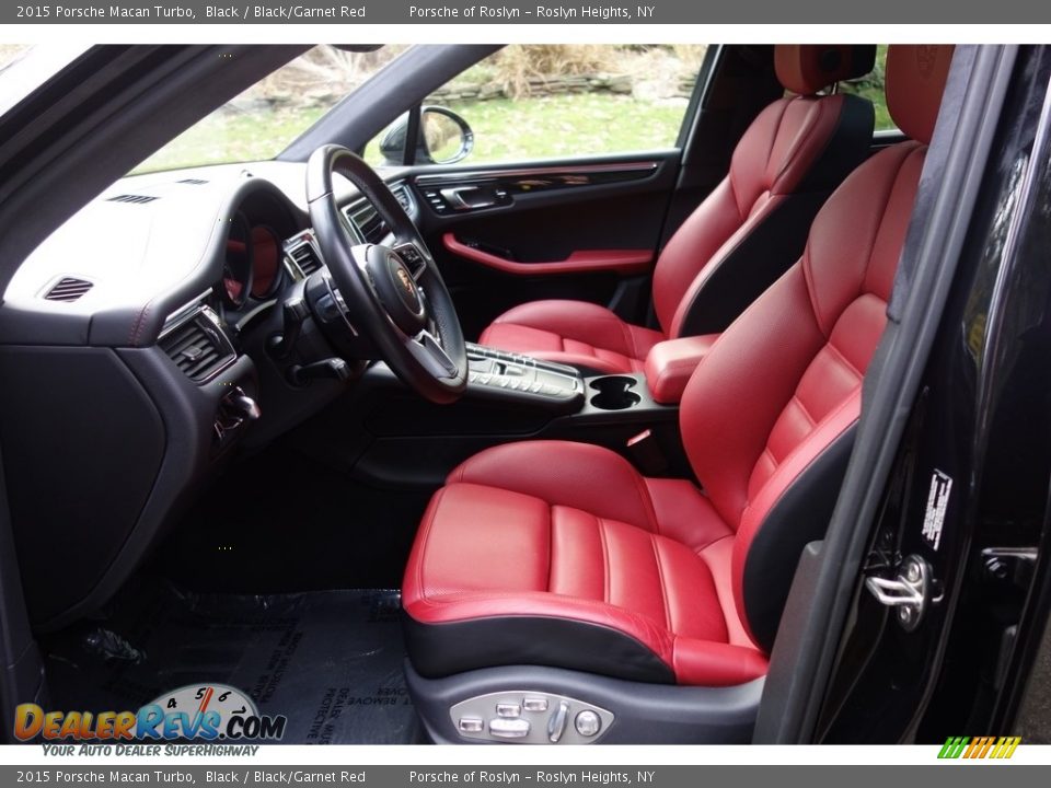 2015 Porsche Macan Turbo Black / Black/Garnet Red Photo #19
