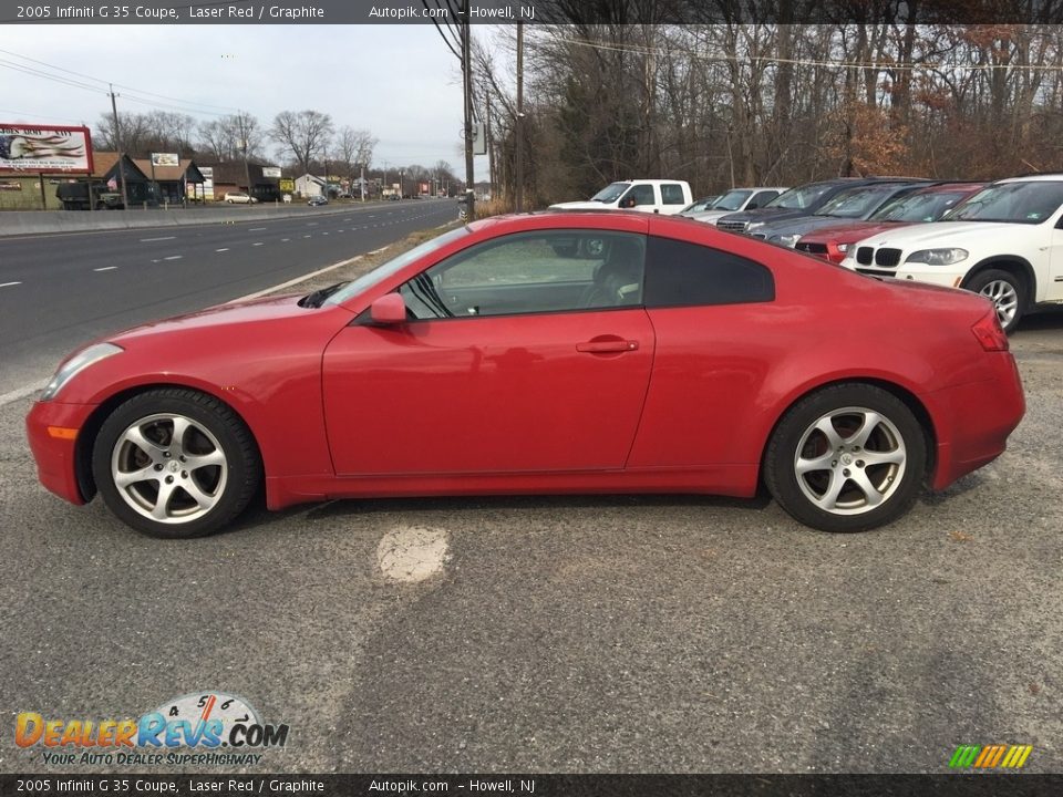 2005 Infiniti G 35 Coupe Laser Red / Graphite Photo #2