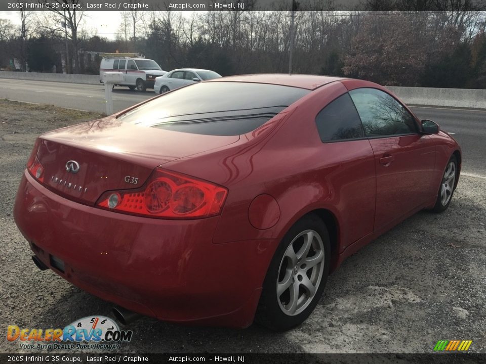2005 Infiniti G 35 Coupe Laser Red / Graphite Photo #5