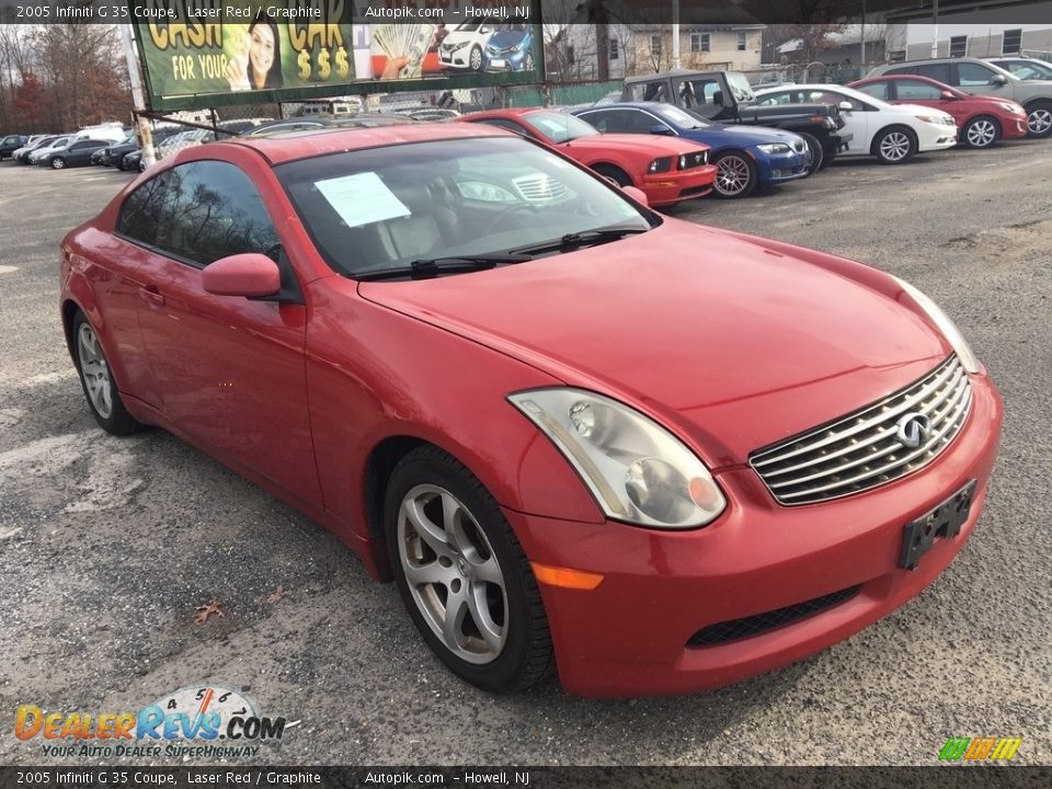 2005 Infiniti G 35 Coupe Laser Red / Graphite Photo #7
