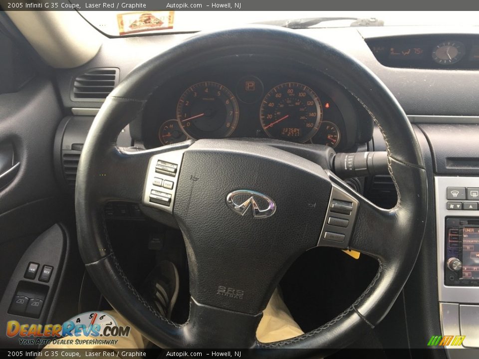 2005 Infiniti G 35 Coupe Laser Red / Graphite Photo #13