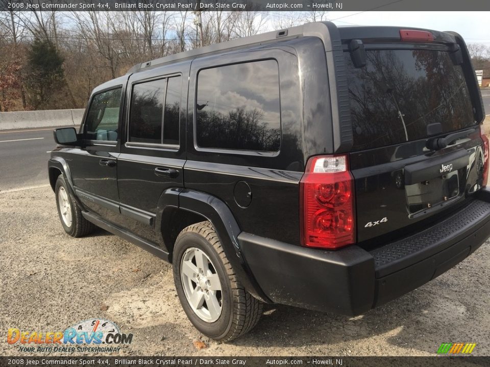 2008 Jeep Commander Sport 4x4 Brilliant Black Crystal Pearl / Dark Slate Gray Photo #3