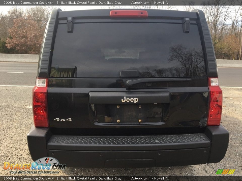 2008 Jeep Commander Sport 4x4 Brilliant Black Crystal Pearl / Dark Slate Gray Photo #4