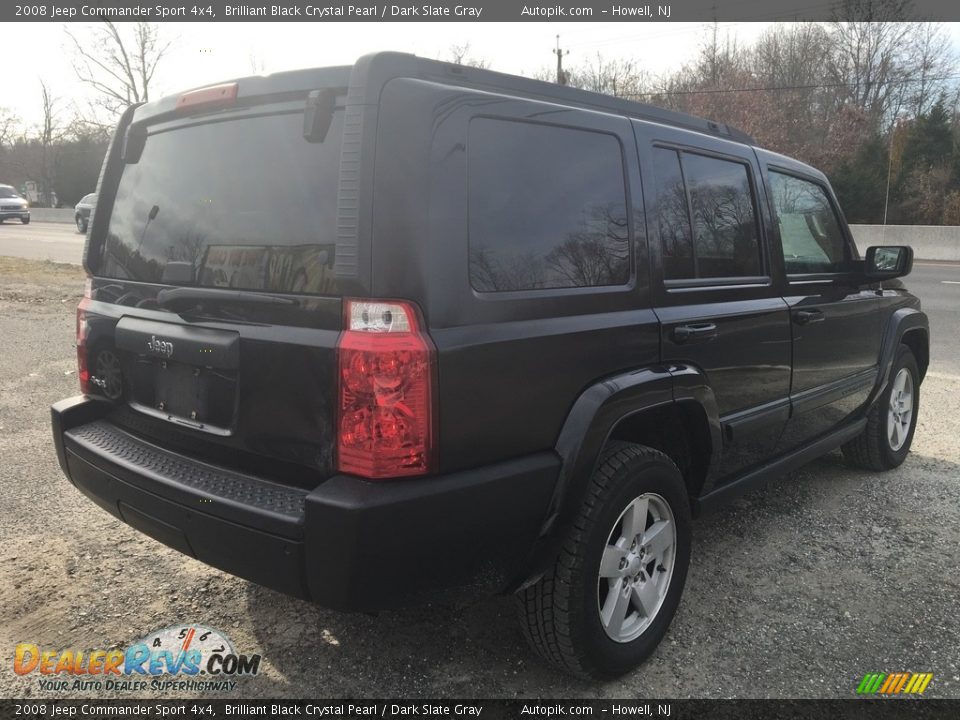 2008 Jeep Commander Sport 4x4 Brilliant Black Crystal Pearl / Dark Slate Gray Photo #5