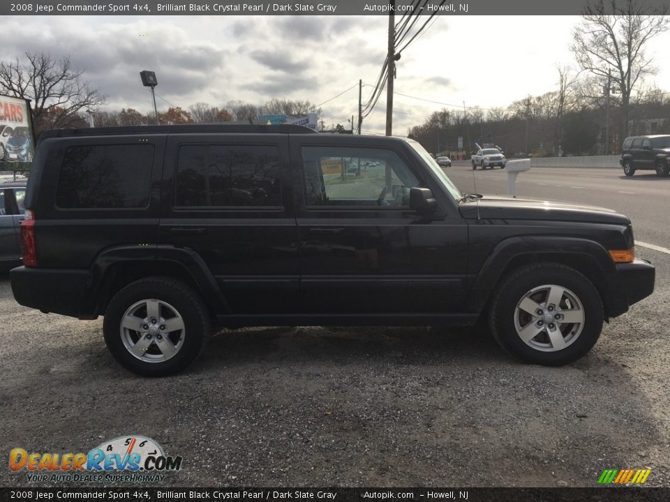 2008 Jeep Commander Sport 4x4 Brilliant Black Crystal Pearl / Dark Slate Gray Photo #6