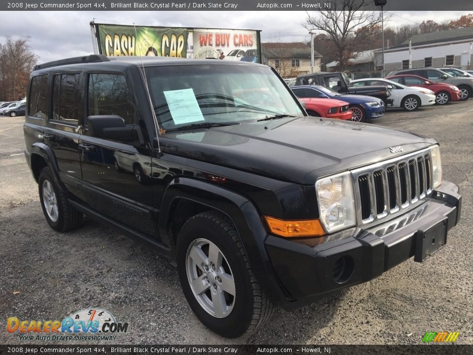2008 Jeep Commander Sport 4x4 Brilliant Black Crystal Pearl / Dark Slate Gray Photo #7