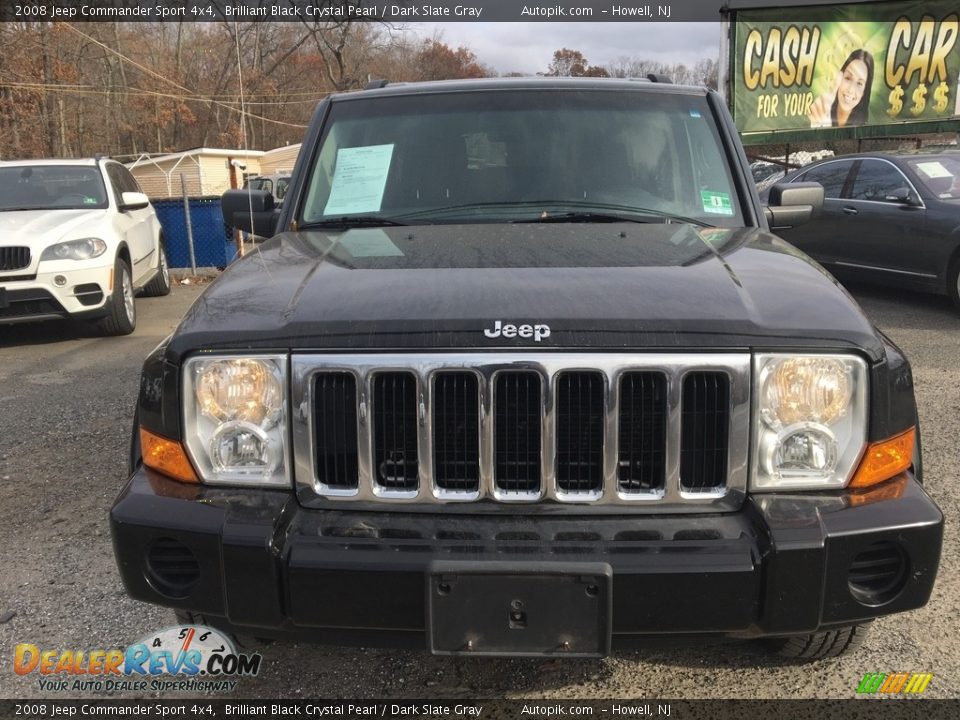 2008 Jeep Commander Sport 4x4 Brilliant Black Crystal Pearl / Dark Slate Gray Photo #8