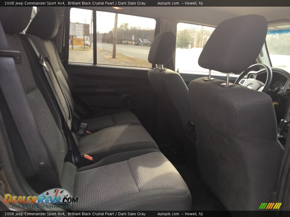 2008 Jeep Commander Sport 4x4 Brilliant Black Crystal Pearl / Dark Slate Gray Photo #12
