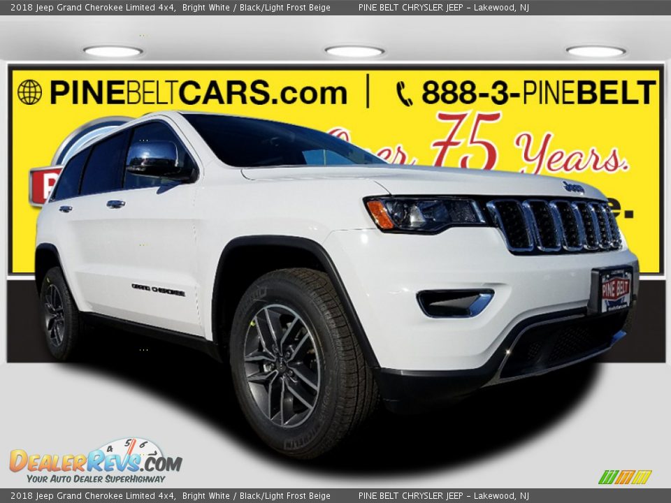 2018 Jeep Grand Cherokee Limited 4x4 Bright White / Black/Light Frost Beige Photo #1