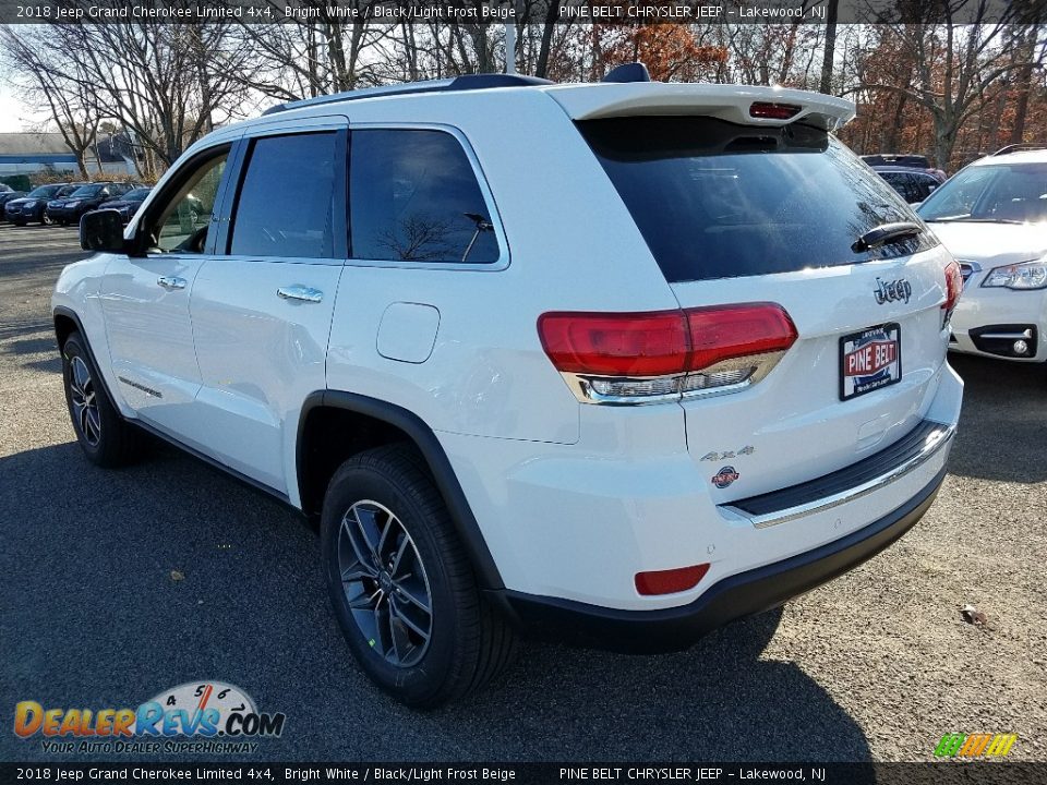 2018 Jeep Grand Cherokee Limited 4x4 Bright White / Black/Light Frost Beige Photo #4
