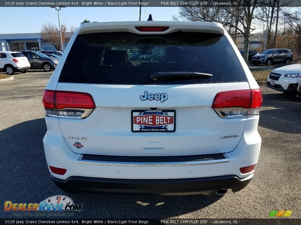 2018 Jeep Grand Cherokee Limited 4x4 Bright White / Black/Light Frost Beige Photo #5