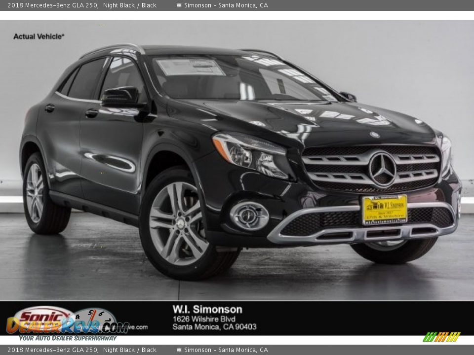 2018 Mercedes-Benz GLA 250 Night Black / Black Photo #1