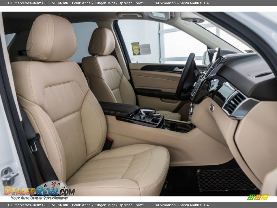 2018 Mercedes-Benz GLE 350 4Matic Polar White / Ginger Beige/Espresso Brown Photo #2