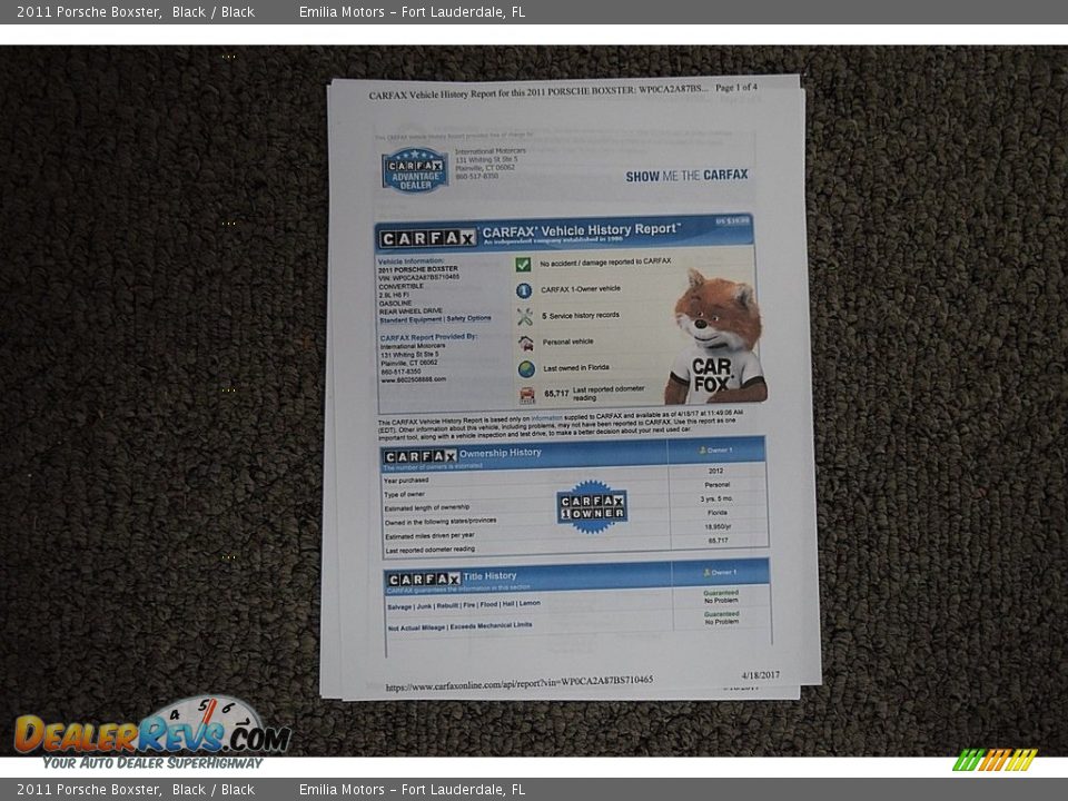 2011 Porsche Boxster Black / Black Photo #71