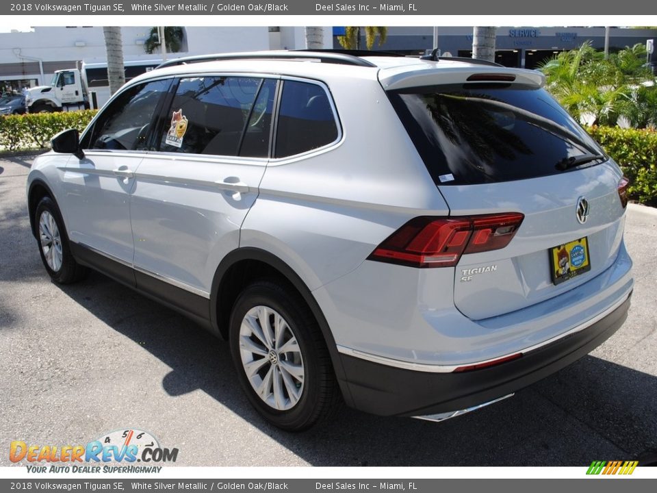 2018 Volkswagen Tiguan SE White Silver Metallic / Golden Oak/Black Photo #6
