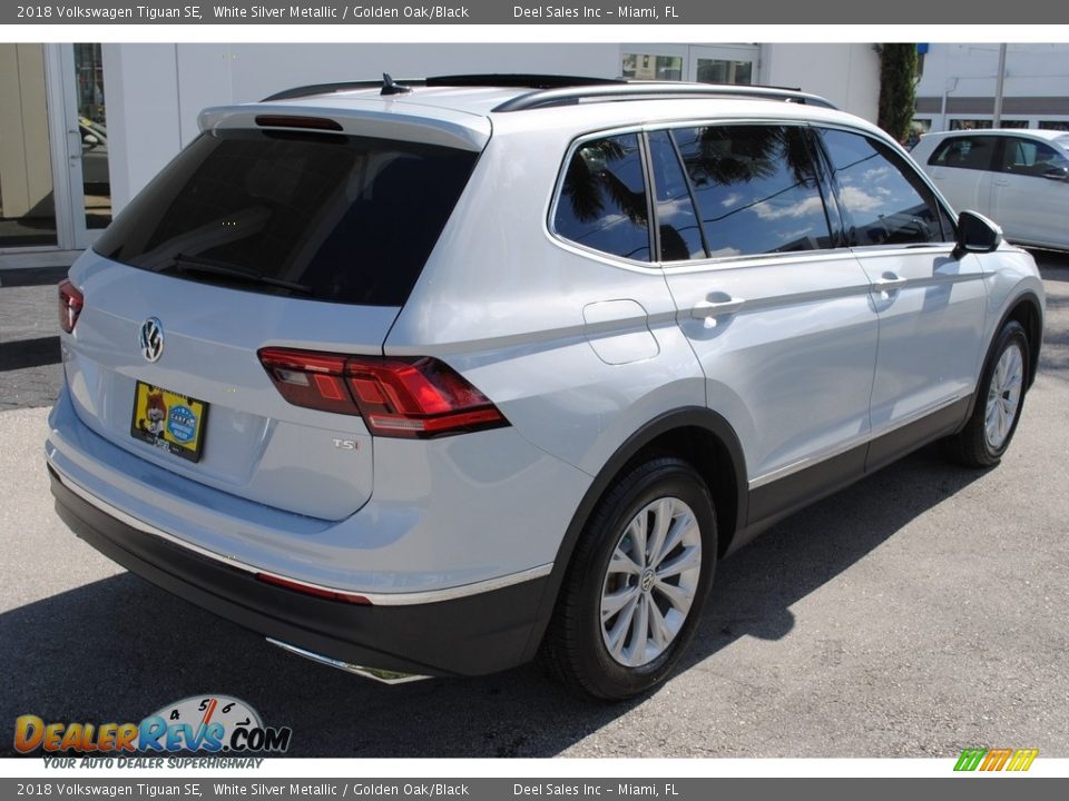 2018 Volkswagen Tiguan SE White Silver Metallic / Golden Oak/Black Photo #9