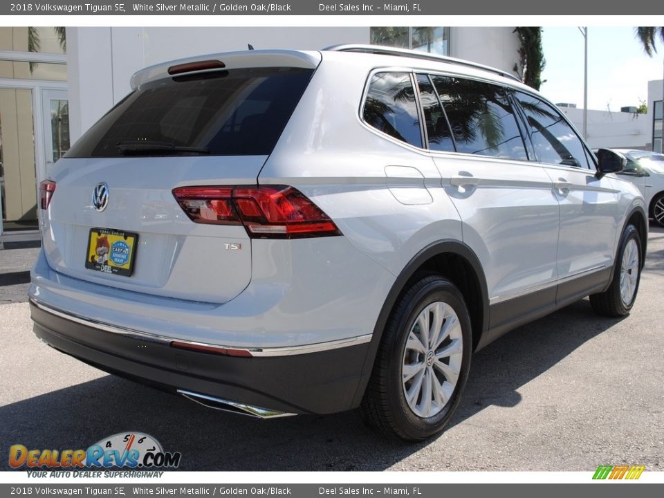2018 Volkswagen Tiguan SE White Silver Metallic / Golden Oak/Black Photo #10