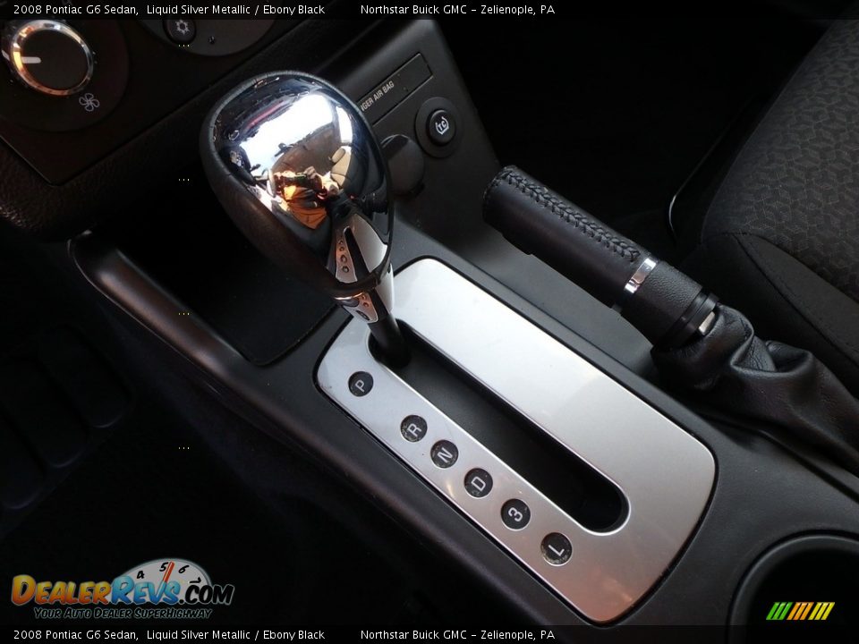 2008 Pontiac G6 Sedan Liquid Silver Metallic / Ebony Black Photo #23