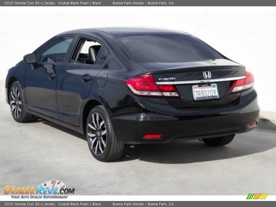 2015 Honda Civic EX-L Sedan Crystal Black Pearl / Black Photo #2