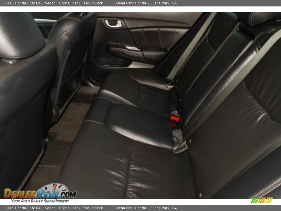 2015 Honda Civic EX-L Sedan Crystal Black Pearl / Black Photo #4