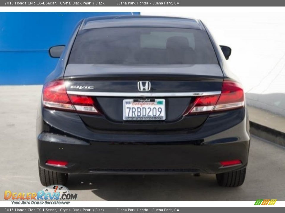 2015 Honda Civic EX-L Sedan Crystal Black Pearl / Black Photo #9