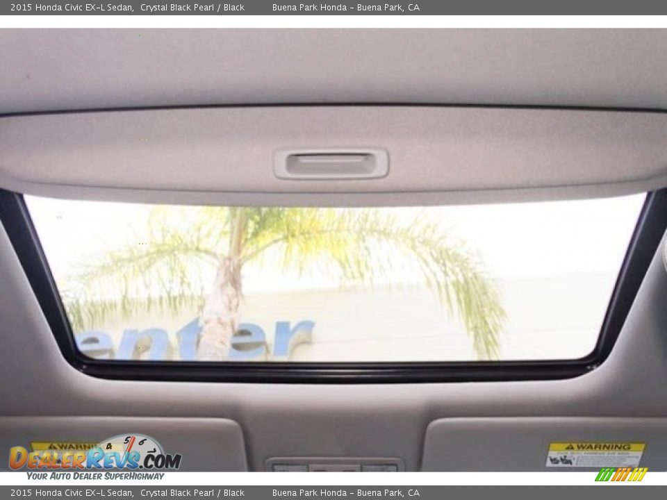 2015 Honda Civic EX-L Sedan Crystal Black Pearl / Black Photo #13