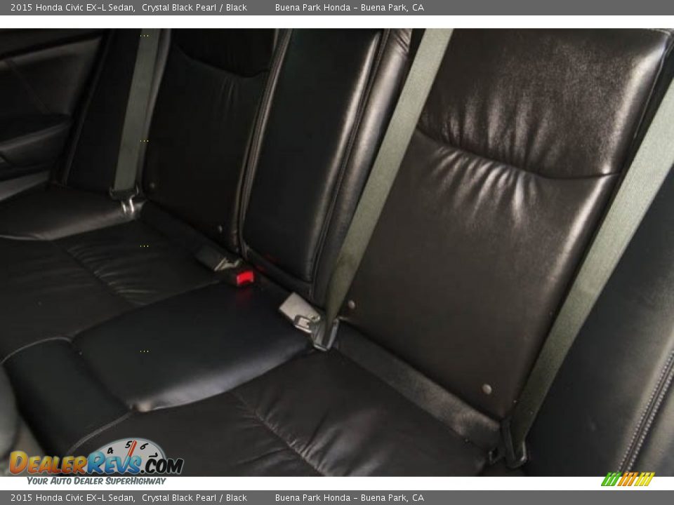 2015 Honda Civic EX-L Sedan Crystal Black Pearl / Black Photo #14
