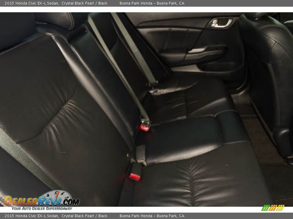 2015 Honda Civic EX-L Sedan Crystal Black Pearl / Black Photo #15