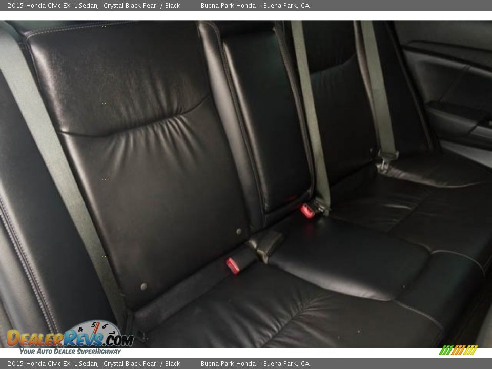 2015 Honda Civic EX-L Sedan Crystal Black Pearl / Black Photo #16