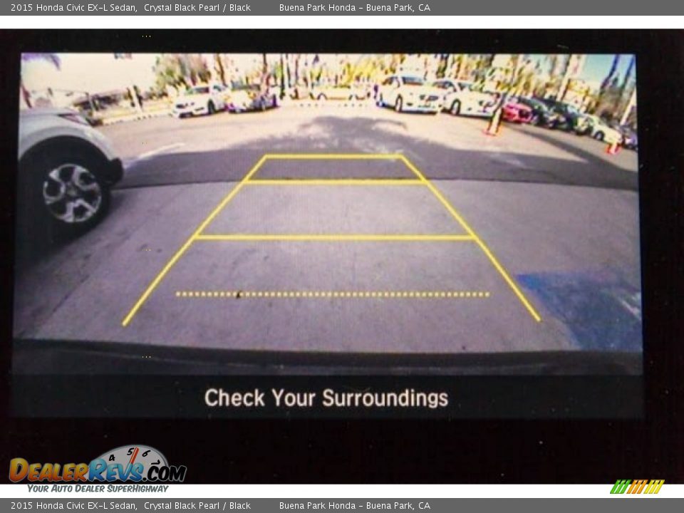 2015 Honda Civic EX-L Sedan Crystal Black Pearl / Black Photo #20